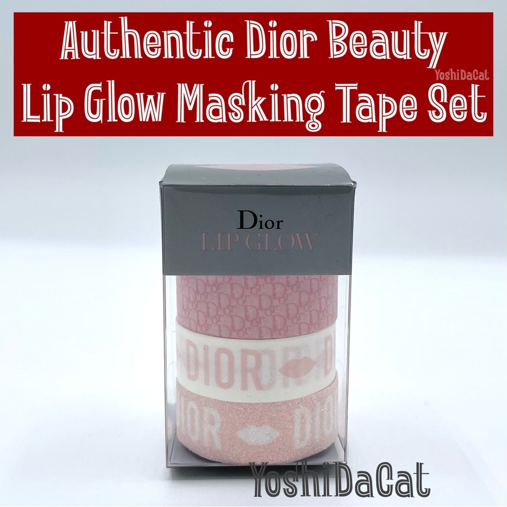 🆕 2X HOST PICK 💕 Dior Lip Glow Masking Tape Set, New in Box Washi Paper NIB